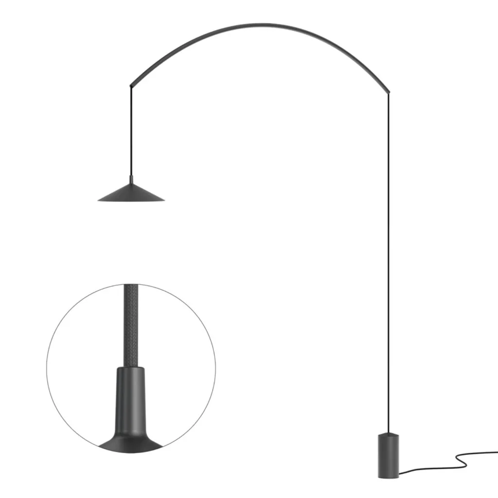 Cini & Nils Minima Filo Decentrata Bogenleuchte Schwarz