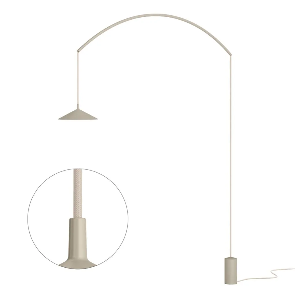 Cini & Nils Minima Filo Decentrata Bogenleuchte Taubengrau