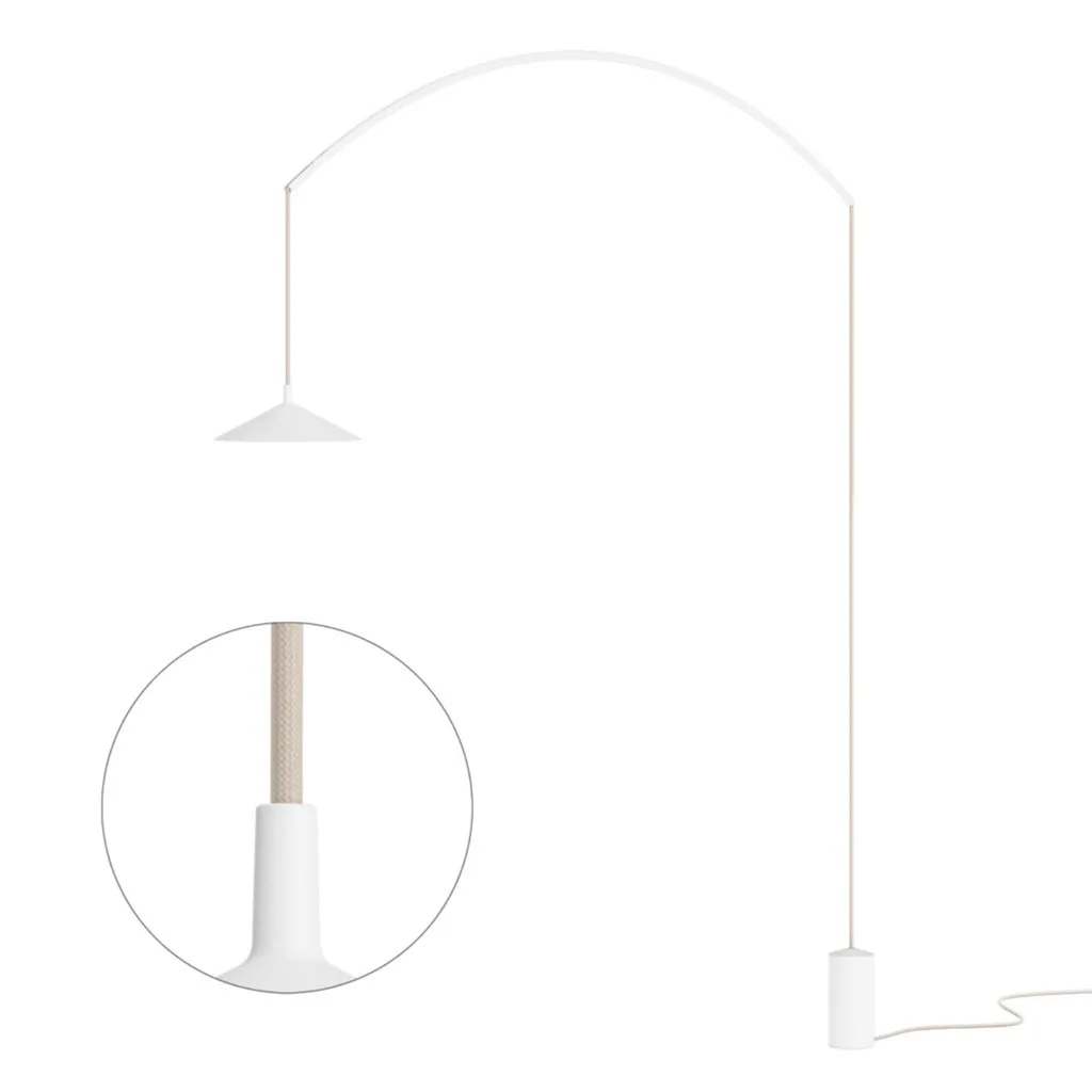 Cini & Nils Minima Filo Decentrata Bogenleuchte Weiß