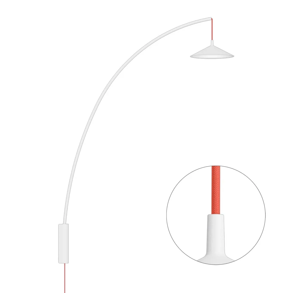 Cini & Nils Minima Parette Wandleuchte Weiß Kabel rot