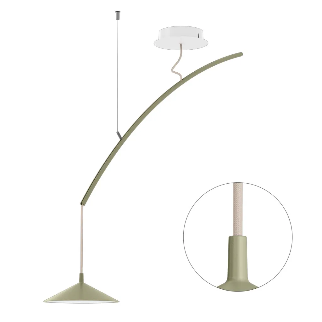 Cini & Nils Minima Sospesa Decentrata Pendelleuchte Grün