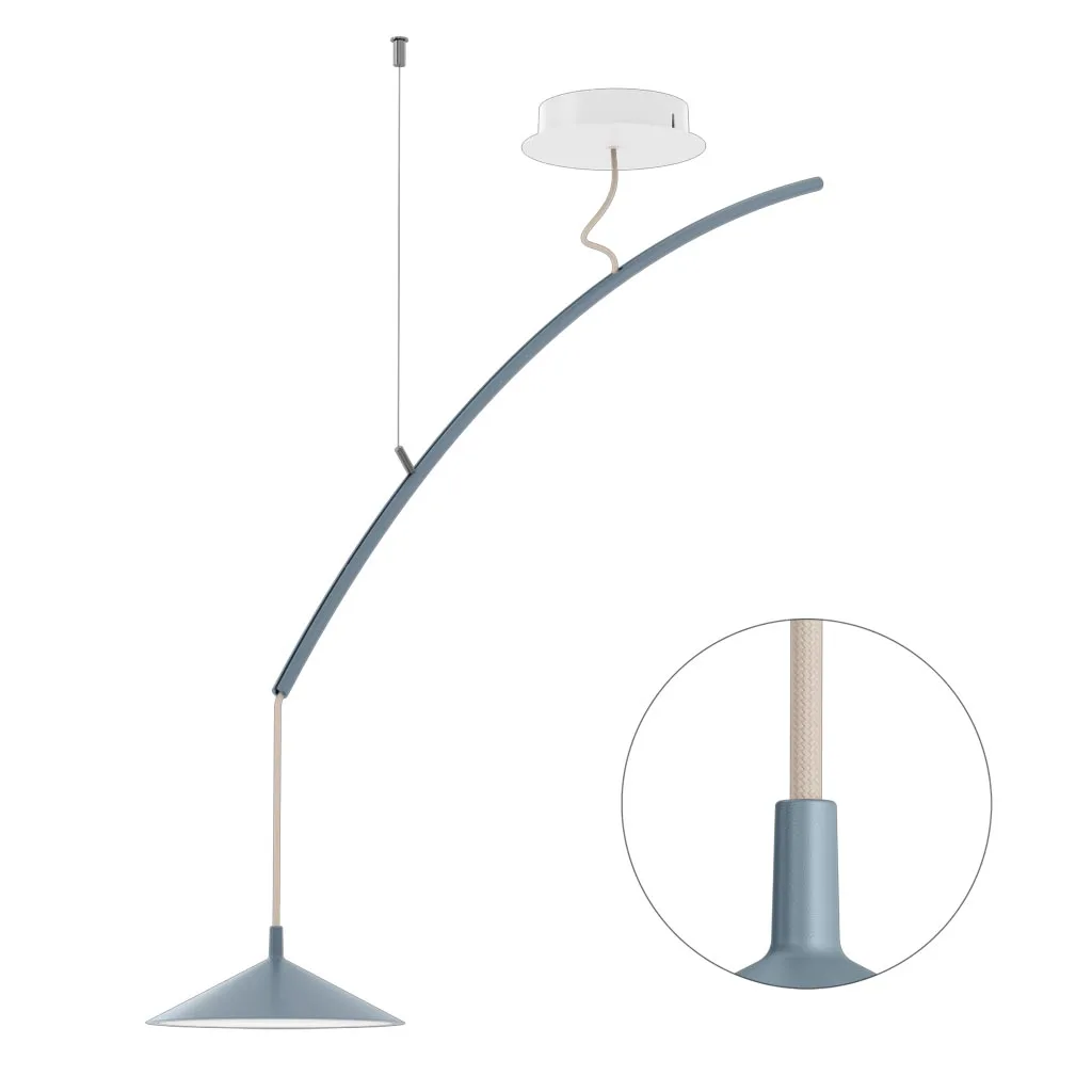 Cini & Nils Minima Sospesa Decentrata Pendelleuchte Hellblau