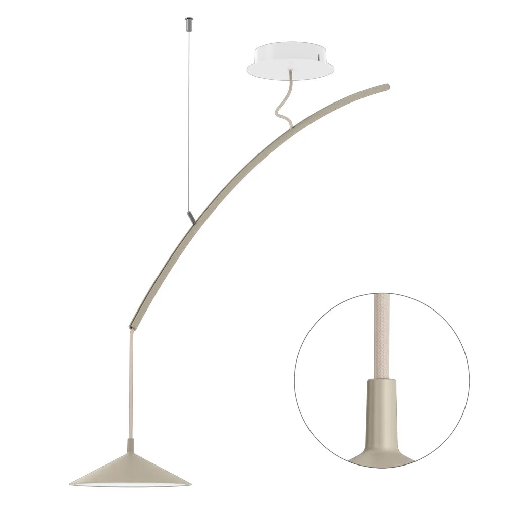 Cini & Nils Minima Sospesa Decentrata Pendelleuchte Taubengrau