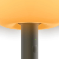 Grau Fire Tischleuchte Schwarz Tastdimmer
