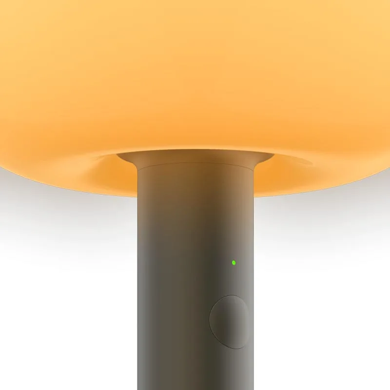 Grau Fire Tischleuchte Schwarz Tastdimmer