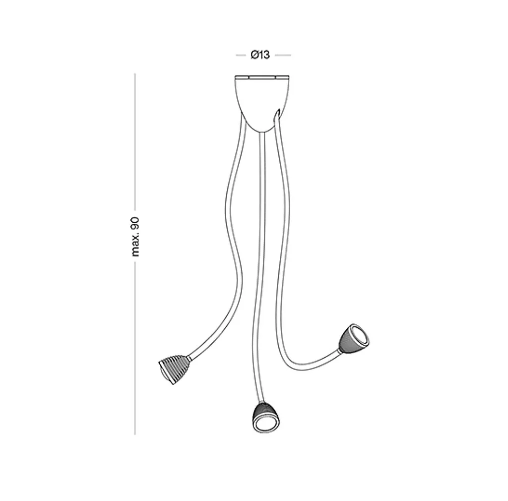 less'n'more Athene Dreiflammig LED-Deckenleuchte – Bild 4