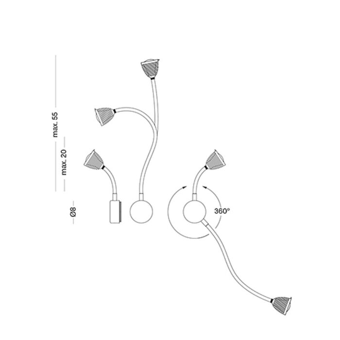less'n'more Athene BWL LED-Wandleuchte – Bild 4