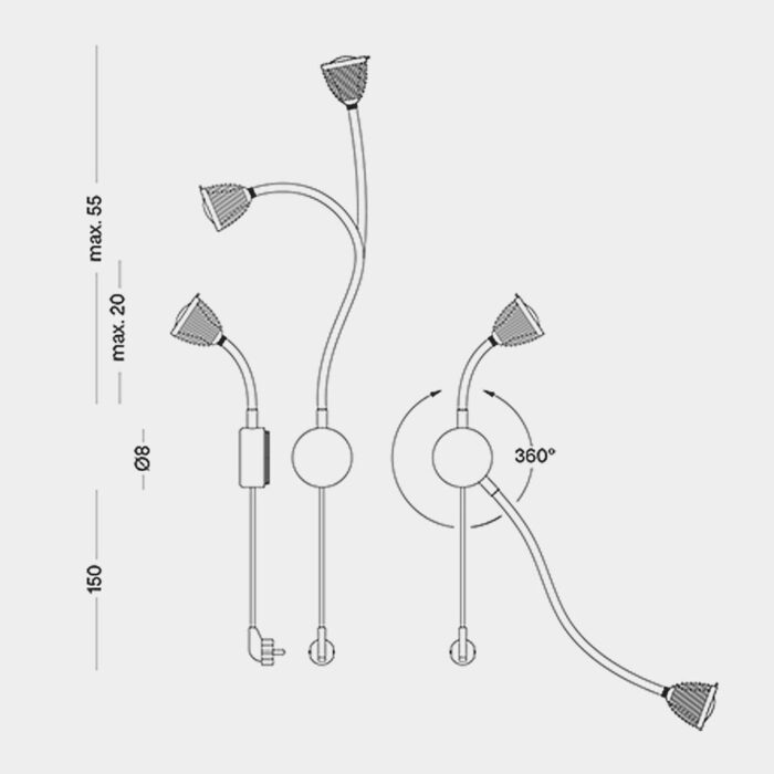 less'n'more Athene BWL-V LED-Wandleuchte – Bild 5