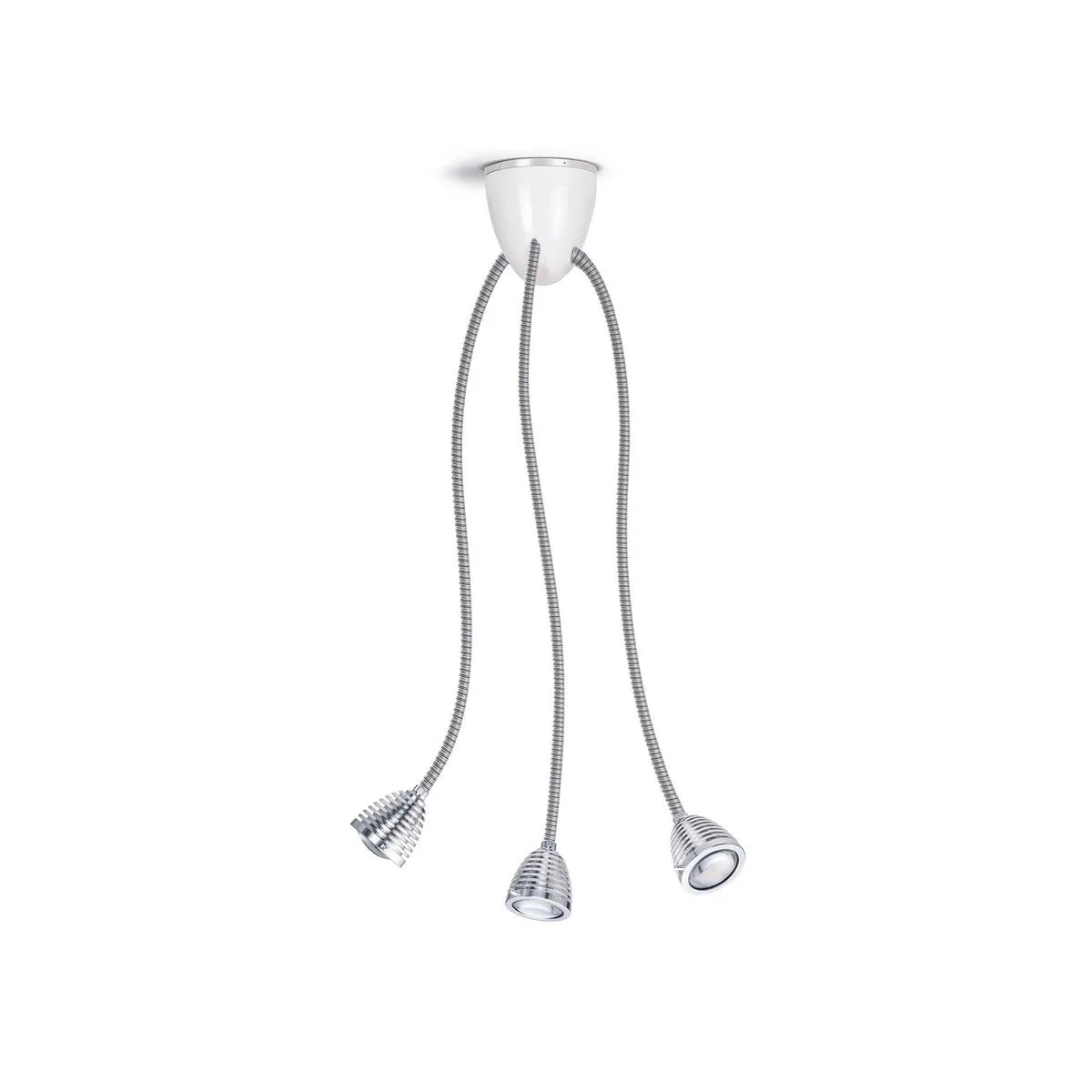 Less'n'More Athene Dreiflammig LED-Deckenleuchte Aluminium