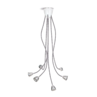Less'n'More Athene Sechsflammig LED-Deckenleuchte Aluminium