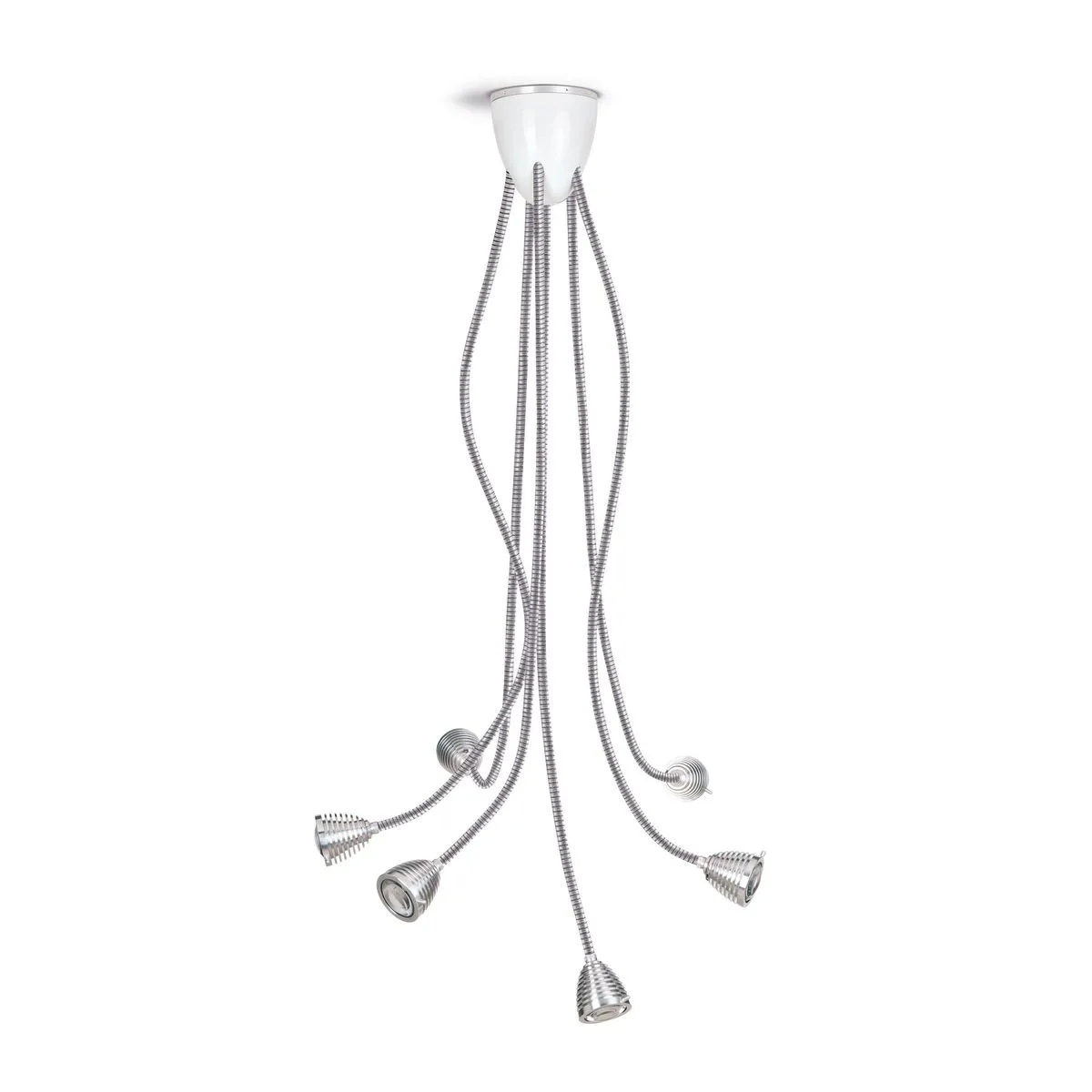 Less'n'More Athene Sechsflammig LED-Deckenleuchte Aluminium