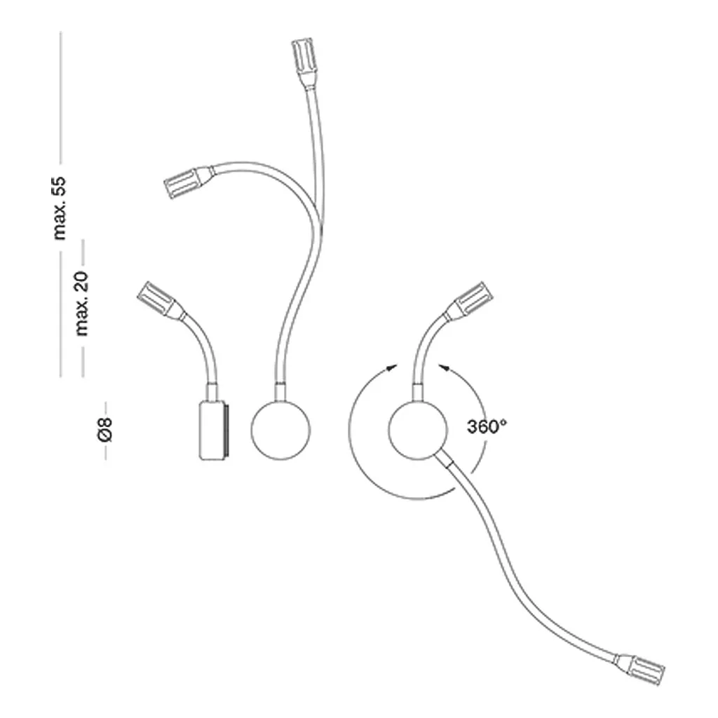 less'n'more Zeus BWL LED-Wandleuchte – Bild 5