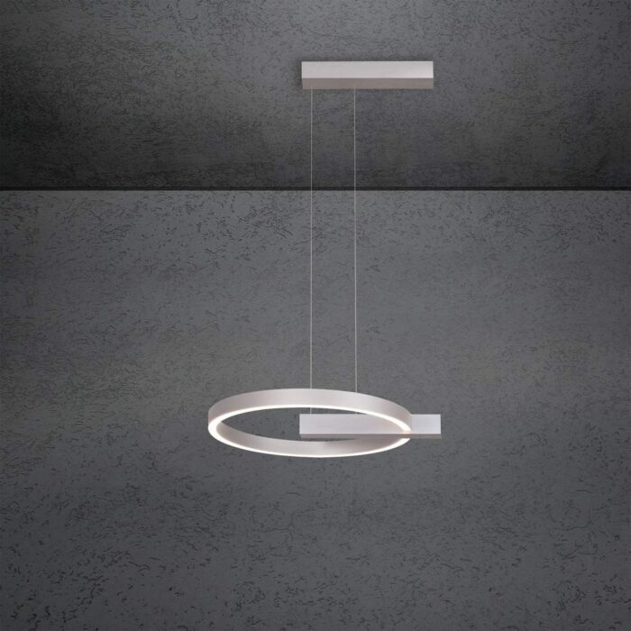 ESCALE Midnight Pendelleuchte Single 40 cm Aluminium Aluminium