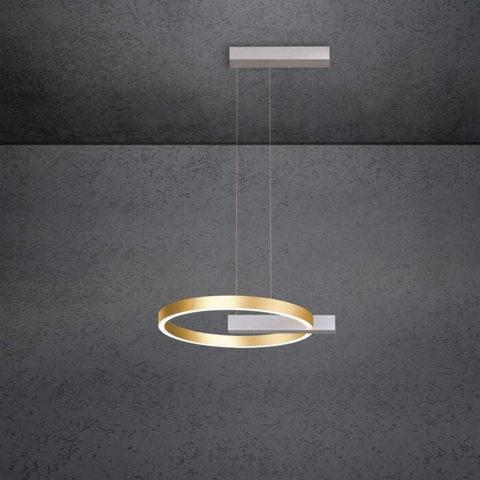 ESCALE Midnight Pendelleuchte Single 40 cm Aluminium Gold