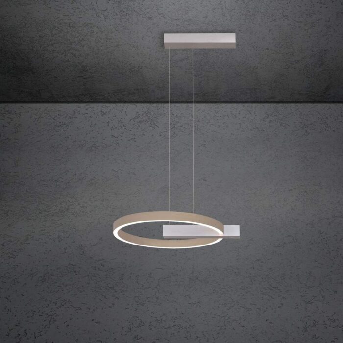 ESCALE Midnight Pendelleuchte Single 40 cm Aluminium Taube