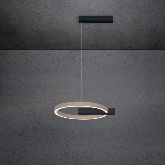ESCALE Midnight Pendelleuchte Single 40 cm Schwarz Taube