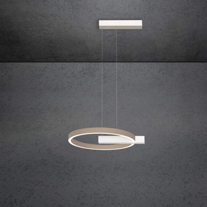 ESCALE Midnight Pendelleuchte Single 40 cm Weiß Taube