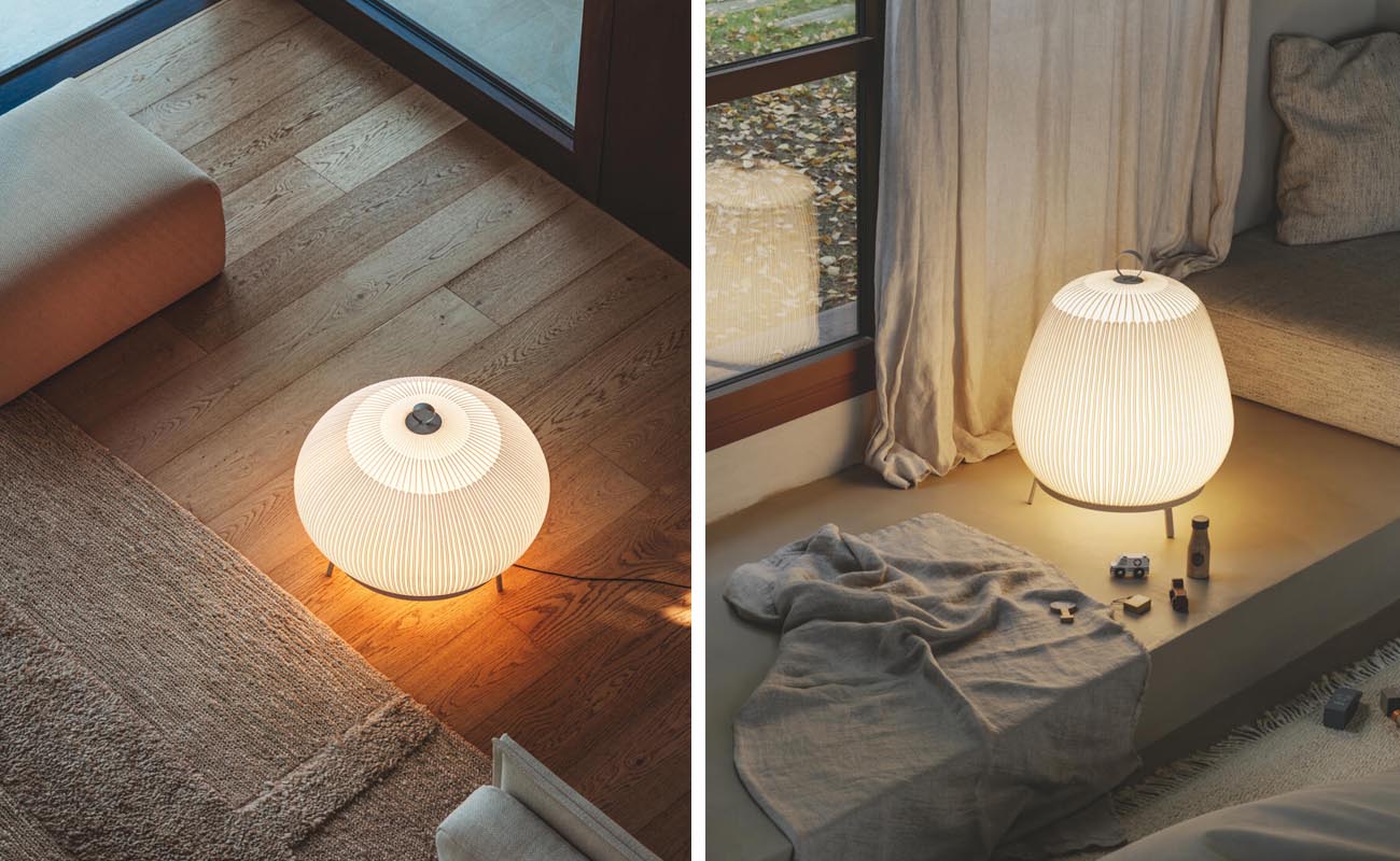 Bodenleuchte Vibia Knit für Wohn- und Schlafräume