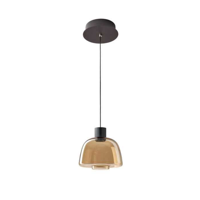 Bover Drep S/01 Pendelleuchte Amber Mirror