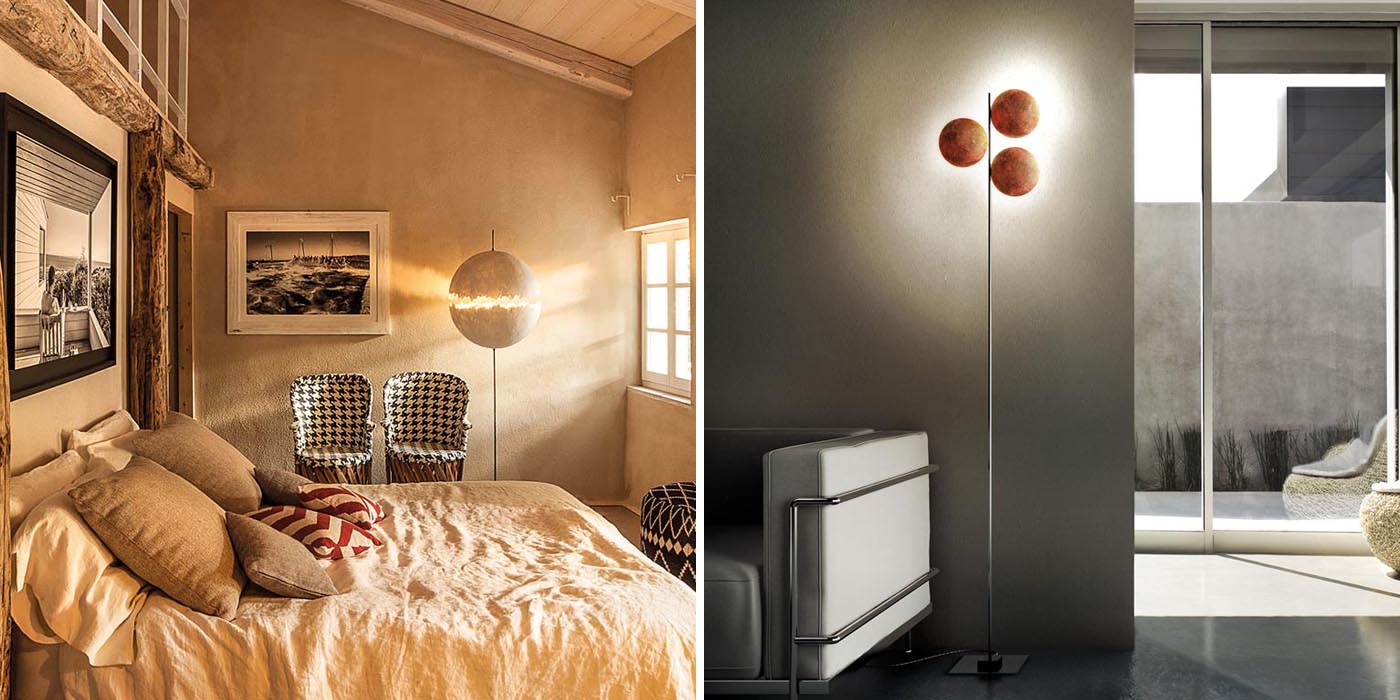 Italienische Design Stehleuchten von Catellani & Smith