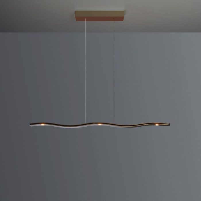 ESCALE Fluid 3.0 LED-Pendelleuchte Bronze 100 cm