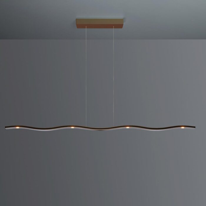 ESCALE Fluid 3.0 LED-Pendelleuchte Bronze 140 cm