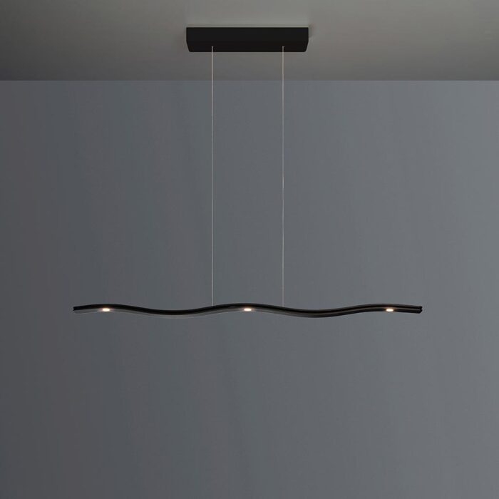 ESCALE Fluid 3.0 LED-Pendelleuchte Schwarz 100 cm