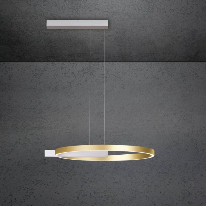 ESCALE Midnight Pendelleuchte Single 60 cm Alu Gold