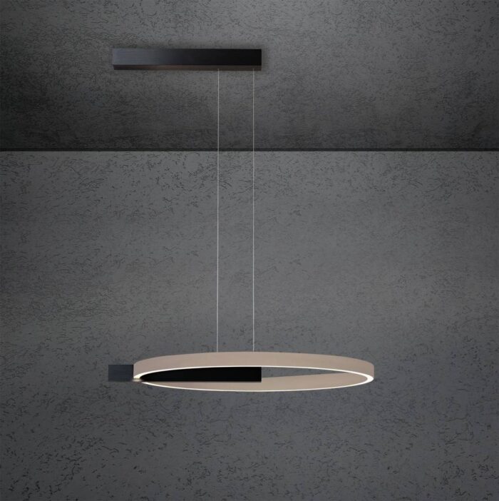 ESCALE Midnight Pendelleuchte Single 60 cm schwarz Taube