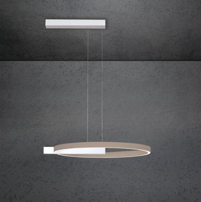 ESCALE Midnight Pendelleuchte Single 60 cm Weiß Taube