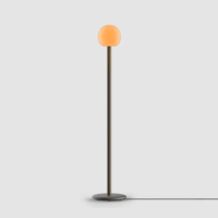 GRAU Fire Floor Stehleuchte Black Brass