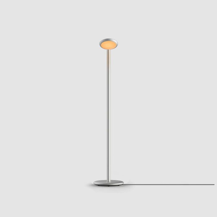 GRAU Parrot Floor Stehleuchte Silber mit Kabel