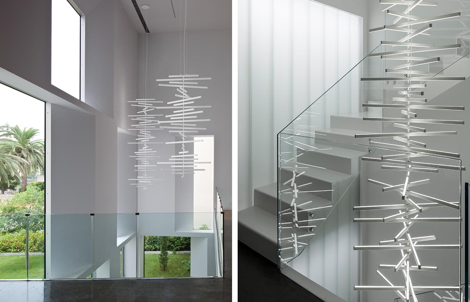 Moderne Hängelampe fur das Treppenhaus von Vibia