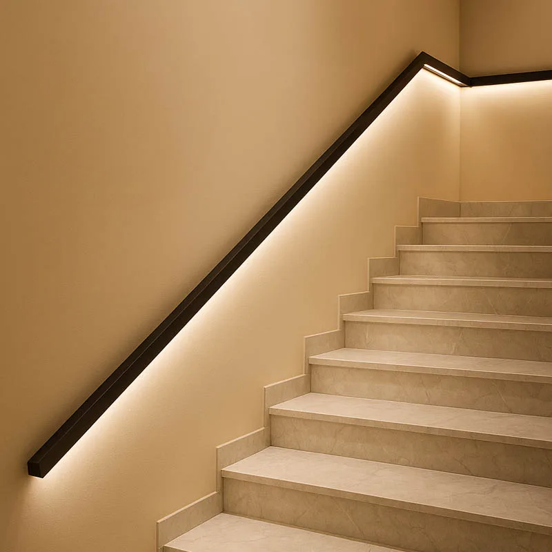 treppenbeleuchtung-led-streifen-handlauf Treppenbeleuchtung Handlauf LED Streifen