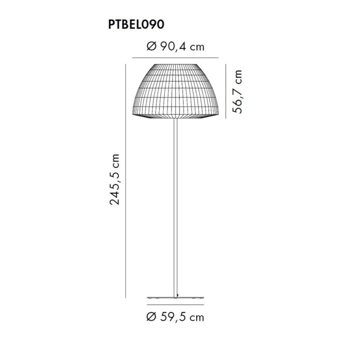 Axolight Bell Floor Stehleuchte 90 cm