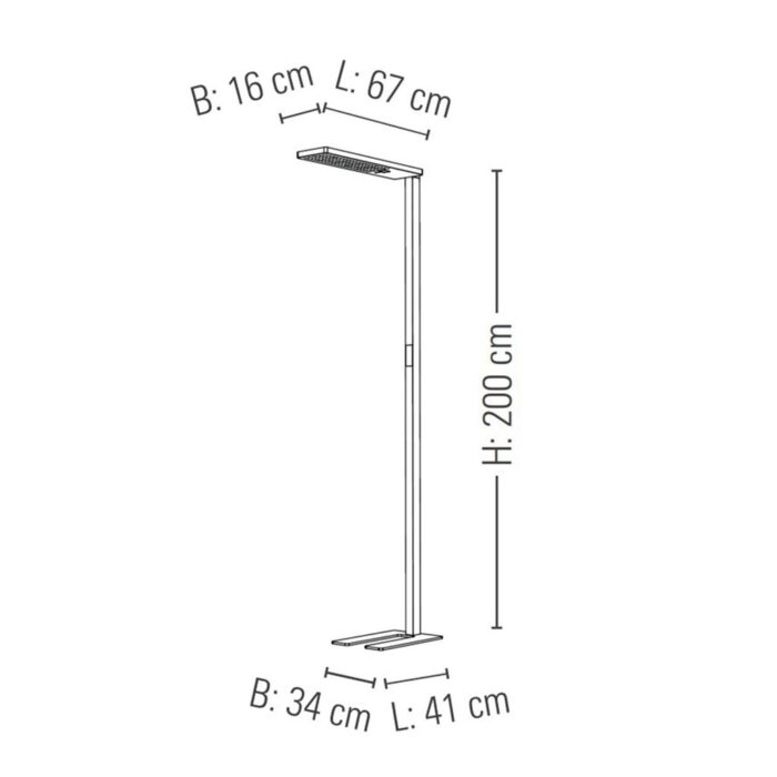 prediger.base p.145 LED Office-Stehleuchte, zweiseitig strahlend – Bild 10