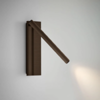 Bover Arid A/02 Wandleuchte Links Graphit Braun