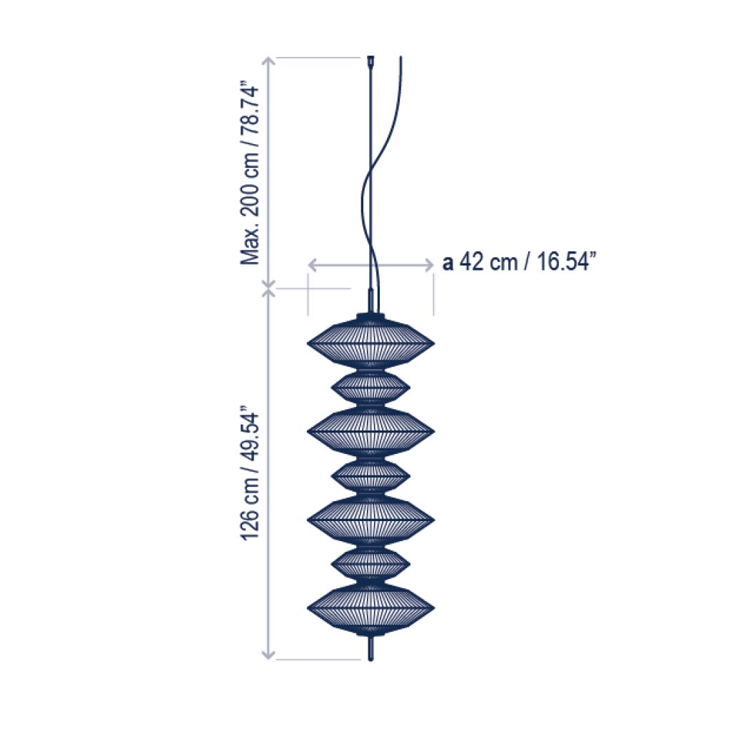 Bover Yunyun S/7C Pendelleuchte – Bild 6