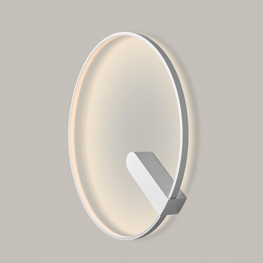 Holtkötter Circular LED-Wandleuchte Silber Matt