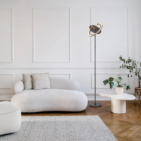 Holtkötter Supernova Linear LED-Deckenfluter Wohnzimmer Ambiente