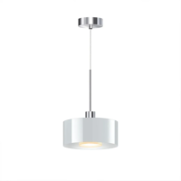 Bruck Cantara Glas 190 AC S Pendelleuchte Chrom Glas Weiß