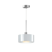 Bruck Cantara Glas 190 AC S Pendelleuchte Chrom Matt Glas Weiß