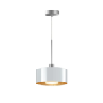 Chrom Matt / Glas Weiß-Gold