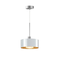 Bruck Cantara Glas 190 AC S Pendelleuchte Chrom Matt Glas Weiß-Gold