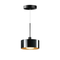 Bruck Cantara Glas 190 LV S Pendelleuchte Schwarz Glas Scwarz-Gold