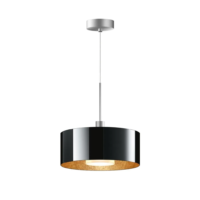 Bruck Cantara Glas 300 AC S Pendelleuchte Chrom Matt Glas Schwarz-Gold