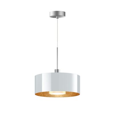 Bruck Cantara Glas 300 AC S Pendelleuchte Chrom Matt Glas Weiß_gold