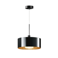 Bruck Cantara Glas 300 AC S Pendelleuchte Schwarz Glas Schwarz-Gold