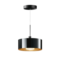 Bruck Cantara Glas 300 LV S Pendelleuchte Schwarz Glas Schwarz-Gold