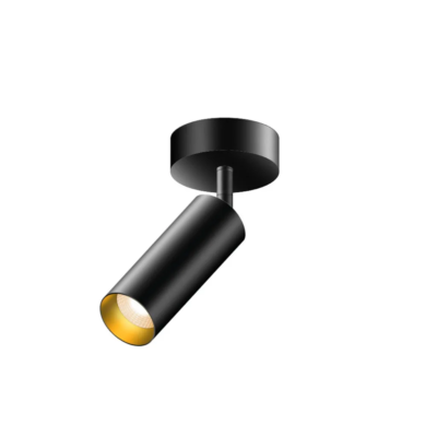 Bruck Fino Spot LV C Deckenaufbaustrahler Schwarz Gold